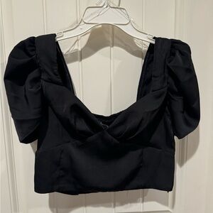 Do+Be cropped satin top NWT
